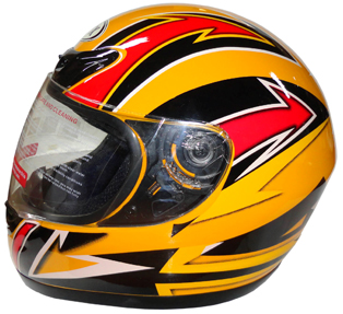 Casco Mot Full Yellow Medium